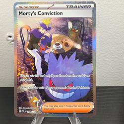 Morty's Conviction 211/162 Temporal Forces SIR Holo Full Art Trainer Card - Image 1