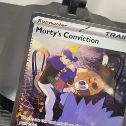 Morty's Conviction 211/162 Temporal Forces SIR Holo Full Art Trainer Card - Image 3