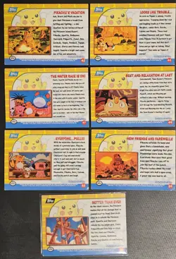 Topps 1998 Pikachu's Vacation Card Lot of 7 - W/ Textured Holo - MP - Image 2