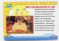 Rest And Relaxation At Last #49 Topps The First Movie Trading Cards Pokemon LP - Image 2