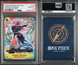PSA 10 Jewelry Bonney OP13-108 One Piece Card Game EN Foil SR Alt Art 2025 - Image 3