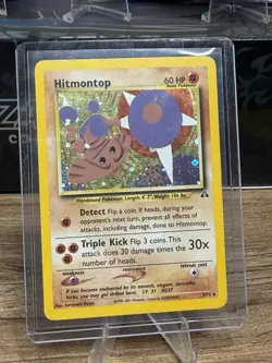 Pokemon Hitmontop Holo Rare 3/75 Neo Discovery Vintage WOTC TCG Card - Image 1