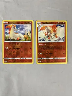 Rapidash & Ponyta Reverse Holo 22/195 - Silver Tempest Pokemon Card - NM/Mint🔥 - Image 1