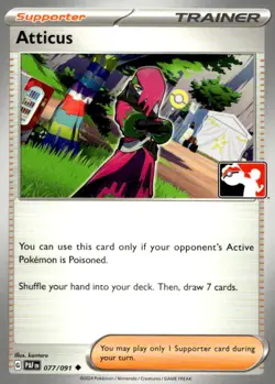 Atticus 077/091 Uncommon Prize Pack Series Cards Pokemon Near Mint - Image 1