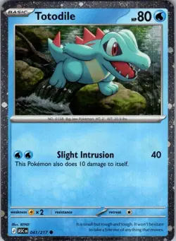 Totodile (Cosmos Holo) Holo Common Miscellaneous Cards & Products 041/217 NM - Image 1