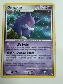 Pokemon TCG Gengar Diamond and Pearl 27/130 non holo rare MP 2007 Card - Image 1