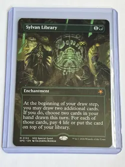 Sylvan Library 155 MTG Special Guests 2026 NM Borderless Non Foil Mythic Rare - Image 1