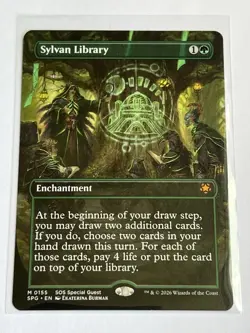 Sylvan Library 155 MTG Special Guests 2026 NM Borderless Non Foil Mythic Rare - Image 2
