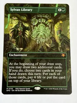 Sylvan Library 155 MTG Special Guests 2026 NM Borderless Non Foil Mythic Rare - Image 4