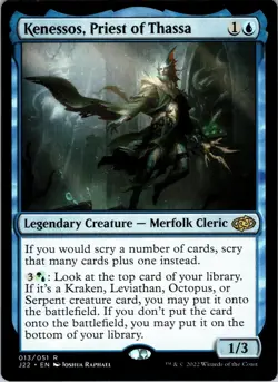 Kenessos, Priest of Thassa 13 Rare Jumpstart 2022 Magic: The Gathering Near Mint - Image 1