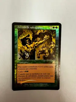 FOIL Decree of Savagery (Spanish) *Scourge* MTG Magic the Gathering - Image 1