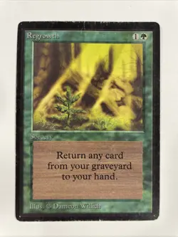 Regrowth Alpha HP Heavy Play MTG Magic The Gathering - Image 1