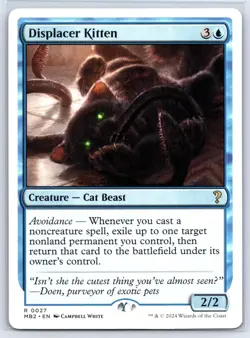 Displacer Kitten (White Border) 27 Mystery Booster 2 Magic: The Gathering NM - Image 1