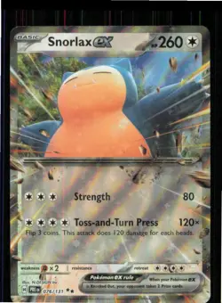 Snorlax ex 076/131 Holo Double Rare SV: Prismatic Evolutions Pokemon Near Mint - Image 1