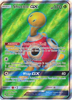 NM-Mint Shuckle GX - 195/214 - Full Art Ultra Rare Pokemon Lost Thunder - Image 1