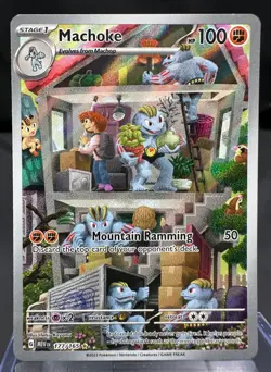 Machoke 177/165 Sv: Scarlet & Violet 151 Holo card 2023 Pokemon TCG English - Image 1