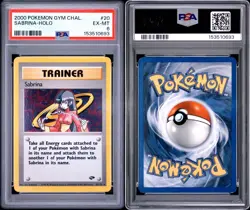 Pokemon TCG Sabrina Trainer Gym Challenge 20/132 PSA 6 - Image 3