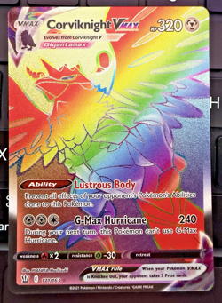 Pokemon TCG Corviknight VMAX Holo Secret Rare SWSH05: Battle Styles 171/163 NM - Image 1