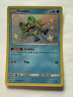 Pokemon TCG Froakie Hidden Fates SV11/SV94 Holo Shiny Holo Rare - Image 1