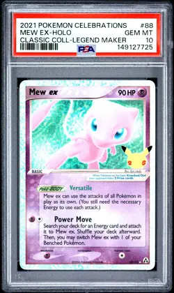 2021 POKEMON CELEBRATIONS CLASSIC COLLECTION #88 MEW EX-HOLO PSA 10 - Image 1