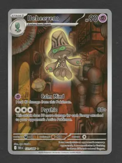 Beheeyem 121/086 Illustration Rare Pokemon Black Bolt LP - Image 1