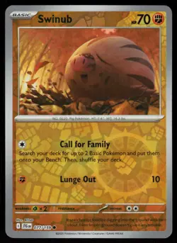 Swinub 077/159 Common Journey Together Pokemon Reverse Holo Near Mint - Image 1