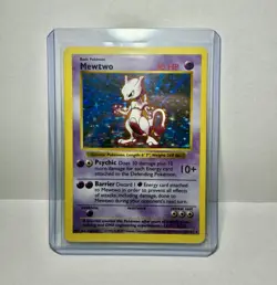 Near Mint Mewtwo Base Set Shadowless Holo Rare 10/102 60 HP English 1999 - Image 1