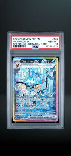 2025 Pokemon PRE EN Special Illustration Rare #149 Vaporeon ex PSA 10 GEM MINT - Image 1