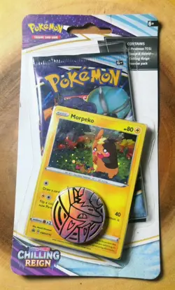 1pk: Chilling Reign Blister Pack Promo ft: MORPEKO Holo BSP Pokemon - Image 1