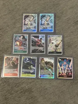 One Piece CCG Card Lot (9) SR Only EN NM Newly Pulled Never Played - Image 2