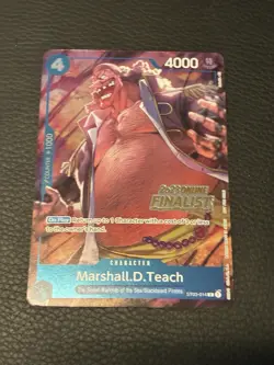 MARSHALL D. TEACH ST03-014 2023 ONLINE REGIONAL FINALIST ONE PIECE CARD GAME - Image 1