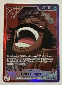 One Piece Carrying On His Will Gol.D.Roger OP13-003 Alternate Alt Art Leader NM - Image 1