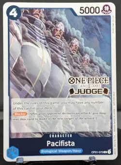 One Piece Pacifista #OP01-075 English Judge Stamped Foil - Image 1