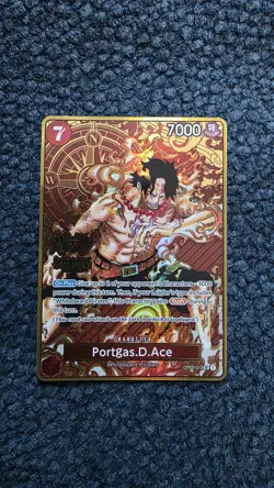 OP02-013 Ace 2nd Anniversary Set Japanese Edition- English Gold Foil One Piece - Image 1