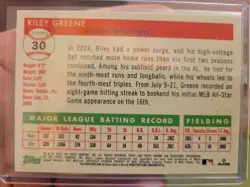 Riley Greene Tigers 2025 Topps Chrome Platinum Rose Gold Speckle Refractor /75 - Image 2