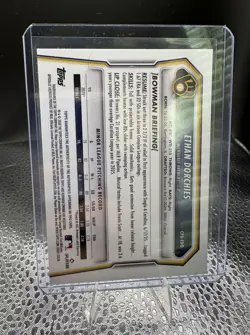 2025 Bowman Chrome Ethan Dorchies 1st Bowman Gold Refractor Auto CPA-EDO /75 - Image 2