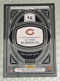 2025 Panini National Treasures - Treasure Hunt Luther Burden #4 Silver /25 (RC) - Image 2