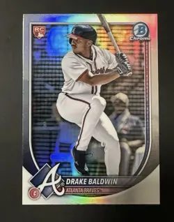 2025 Bowman Chrome - Drake Baldwin #75 Sp Rookie Red Rc Variation (RC) - Image 1