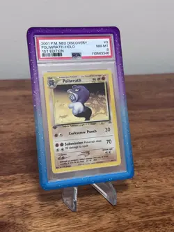 POLIWRATH 2001 POKEMON 1ST EDITION NEO DISCOVERY HOLO RARE 9/75 PSA 8 Q0004 - Image 1