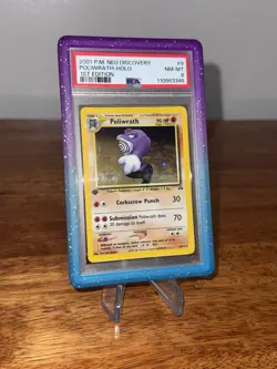 POLIWRATH 2001 POKEMON 1ST EDITION NEO DISCOVERY HOLO RARE 9/75 PSA 8 Q0004 - Image 3