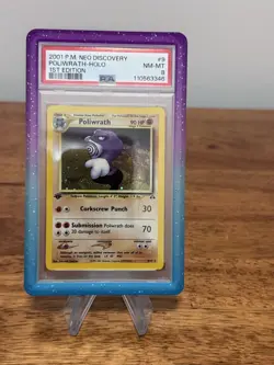 POLIWRATH 2001 POKEMON 1ST EDITION NEO DISCOVERY HOLO RARE 9/75 PSA 8 Q0004 - Image 4