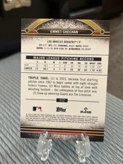 Emmet Sheehan 2024 Topps Triple Threads Citrine #/75 - Los Angeles Dodgers RC - Image 2