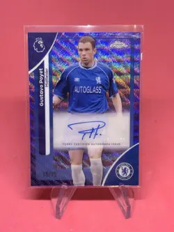 2026 Gustavo Poyet Auto Chrome Premier League Purple Wave SP 75/75 #CAGP BOOKEND - Image 1
