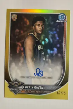 2025-26 Bowman Chrome #BCA-DQ Derik Queen ROOKIE ON CARD AUTO RC 67/75 MINT - Image 2