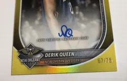 2025-26 Bowman Chrome #BCA-DQ Derik Queen ROOKIE ON CARD AUTO RC 67/75 MINT - Image 3
