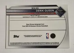 2025-26 Bowman Chrome #BCA-DQ Derik Queen ROOKIE ON CARD AUTO RC 67/75 MINT - Image 4