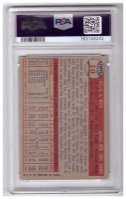 1957 Topps Willie Mays #10 PSA 4 Insanely Nice Centering Freshly Graded By PSA - Image 2