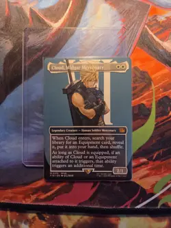 Cloud, Midgar Mercenary (#375) - Extended Art FIN NM MTG WOW LOOK FAST BEST - Image 1