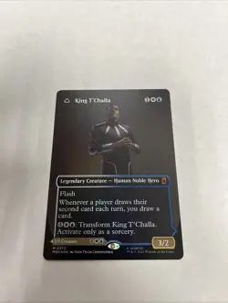 King T’Challa Black Panther Hope Enduring Borderless Foil Card #0373 MTG LP - Image 1