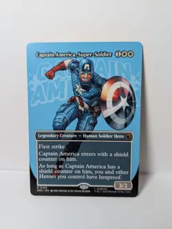 Captain America, Super-Soldier - Borderless (0352) - Marvel MSH - NM - MTG - Image 1